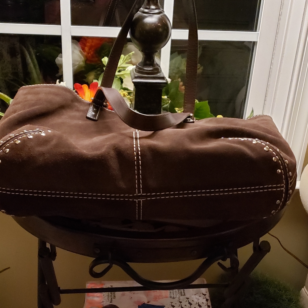 ๐Michael Kors "Astor "Suede Leather Tote - Picture 8 of 12